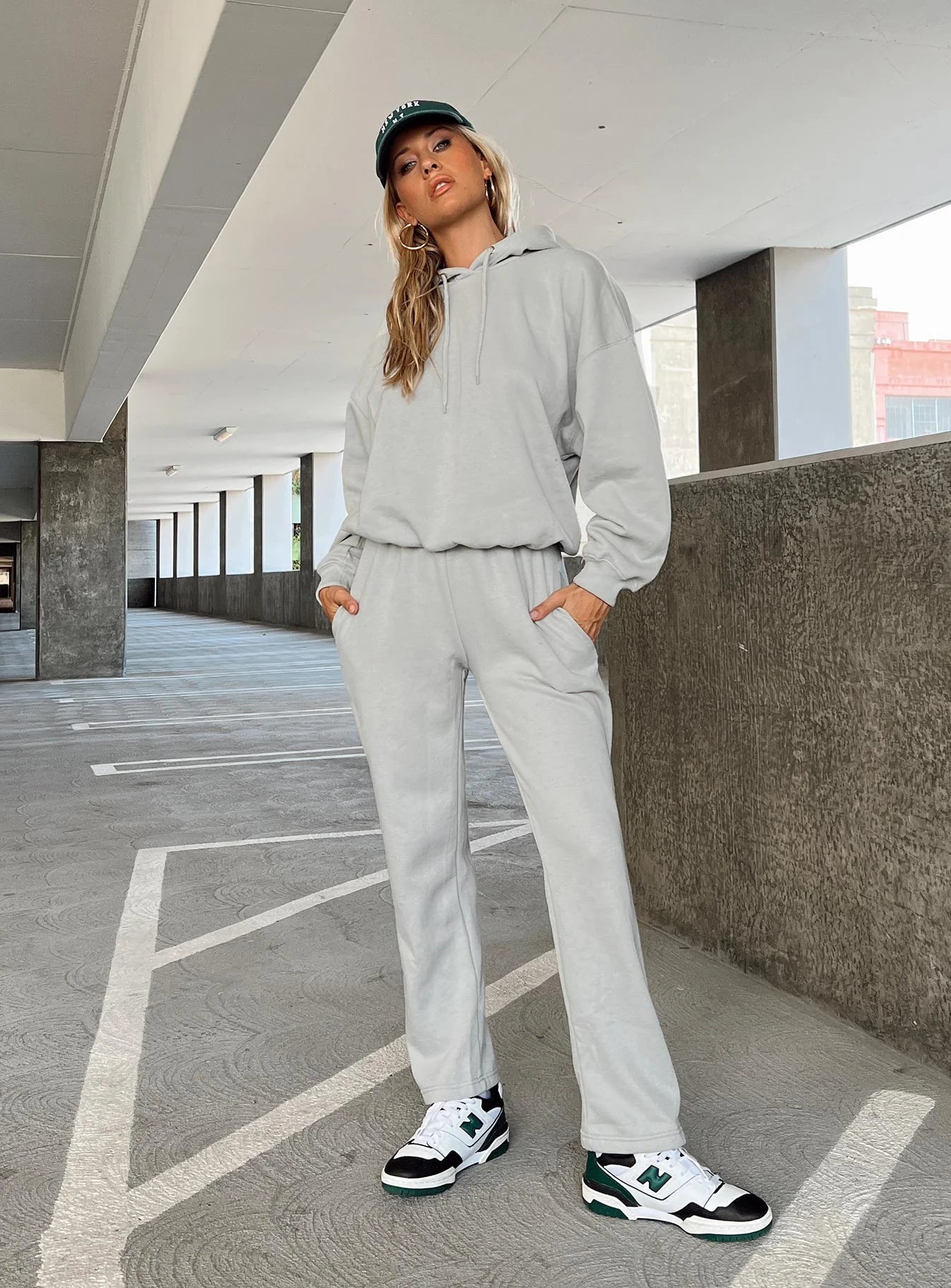 Arya Straight Leg Track Pants Grey