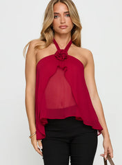 Zoanne Chiffon Layered Top Guava