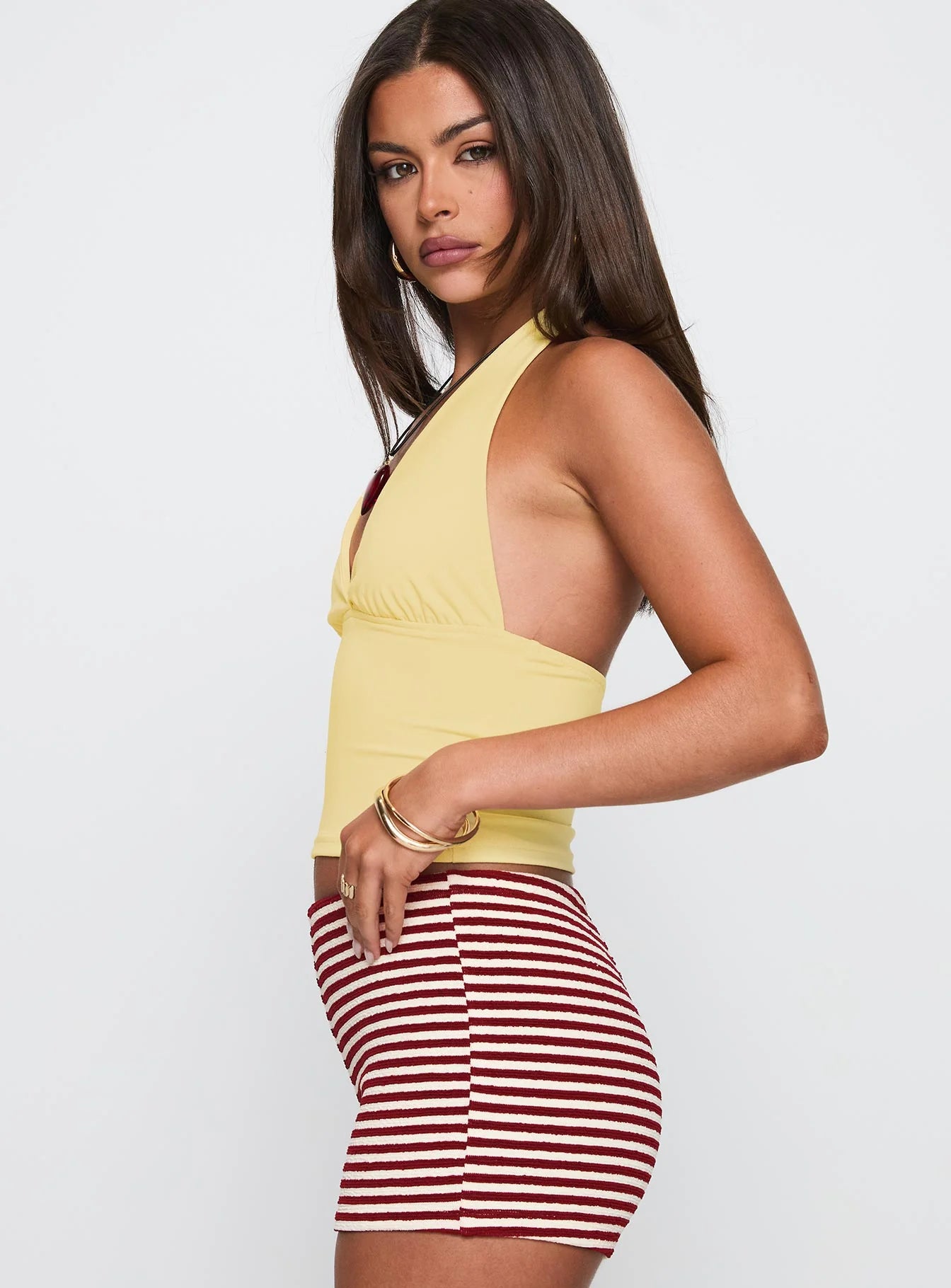 Whimsy Halter Top Lemon