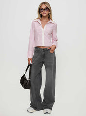 Lyndel Long Sleeve Top Pink Stripe