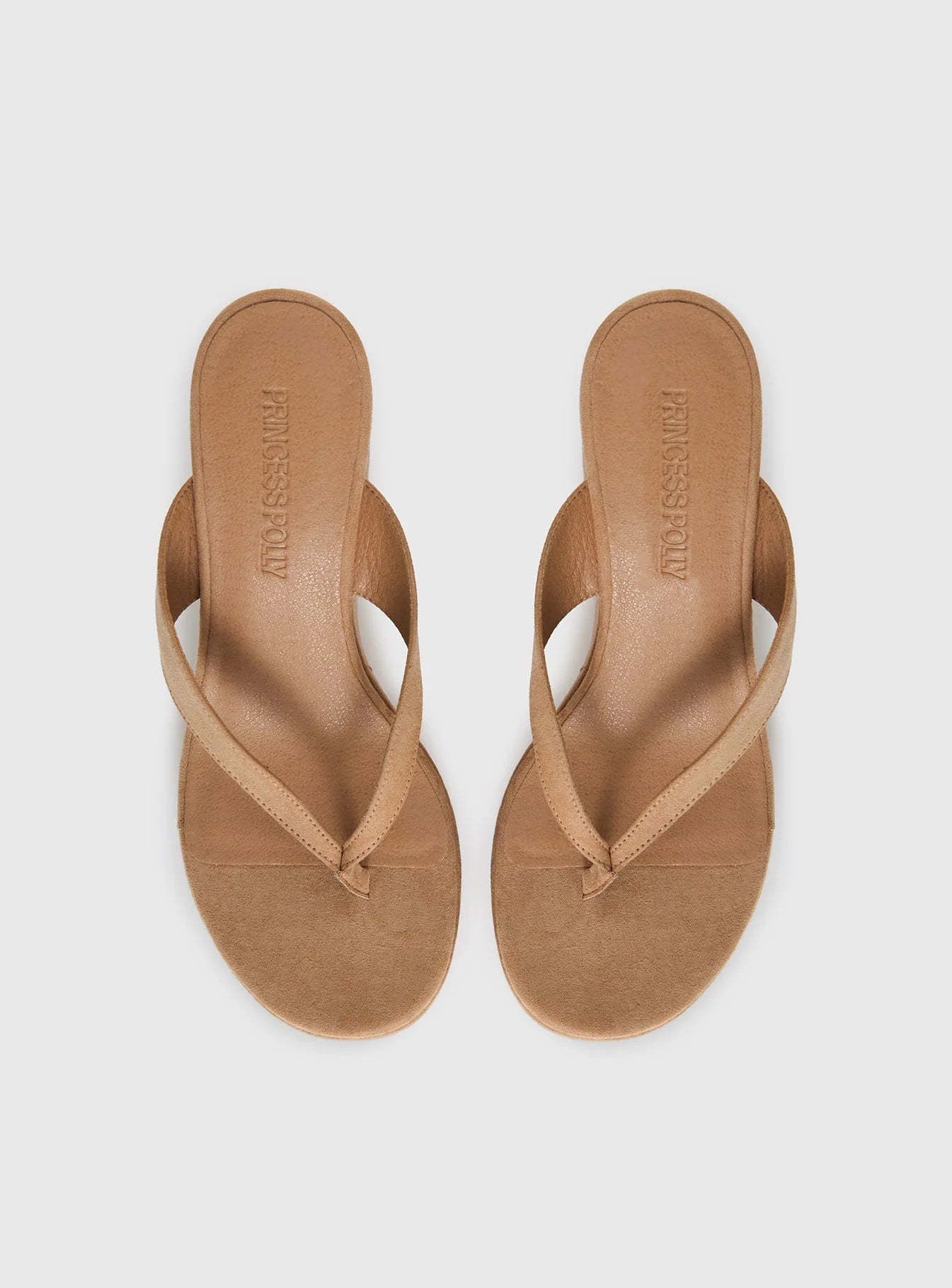 Kamiko Wedged Heels Tan Faux Suede