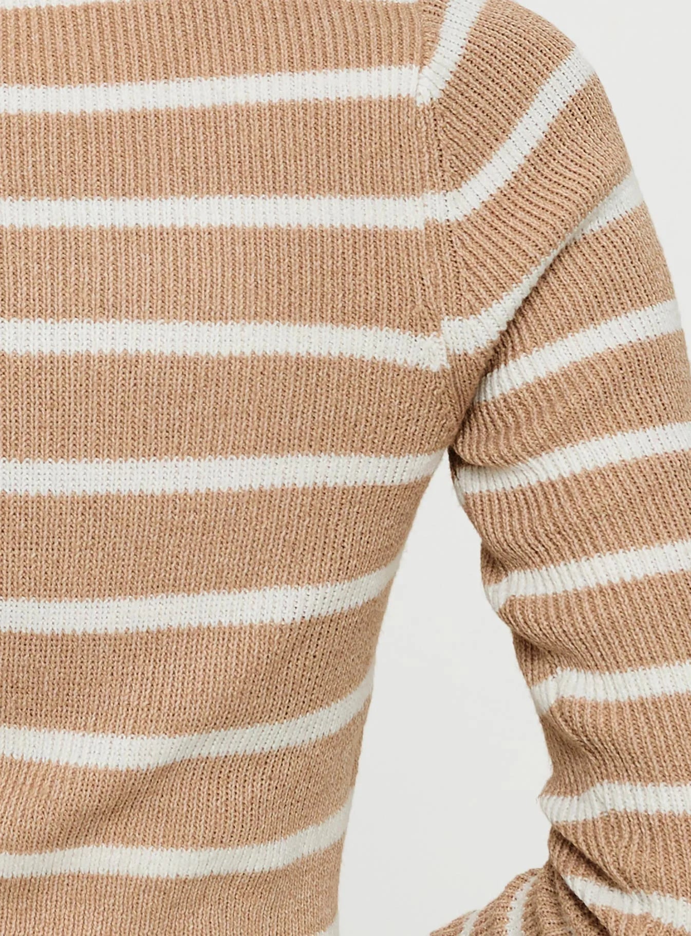 Devis Long Sleeve Top Beige / White