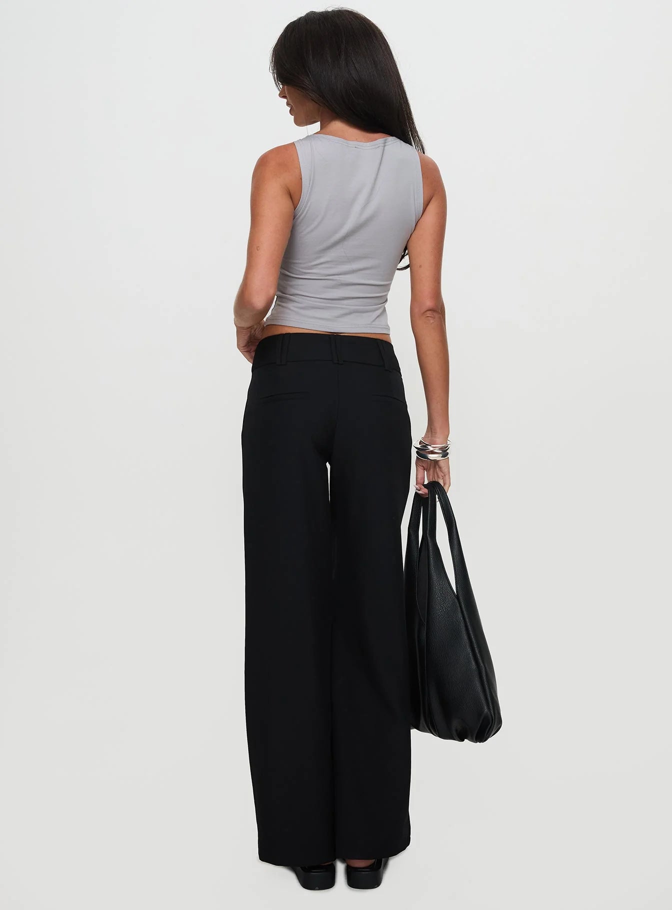 Two Lovers Low Rise Pants Black
