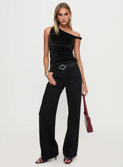 Jankins Low Rise Straight Leg Jeans Black