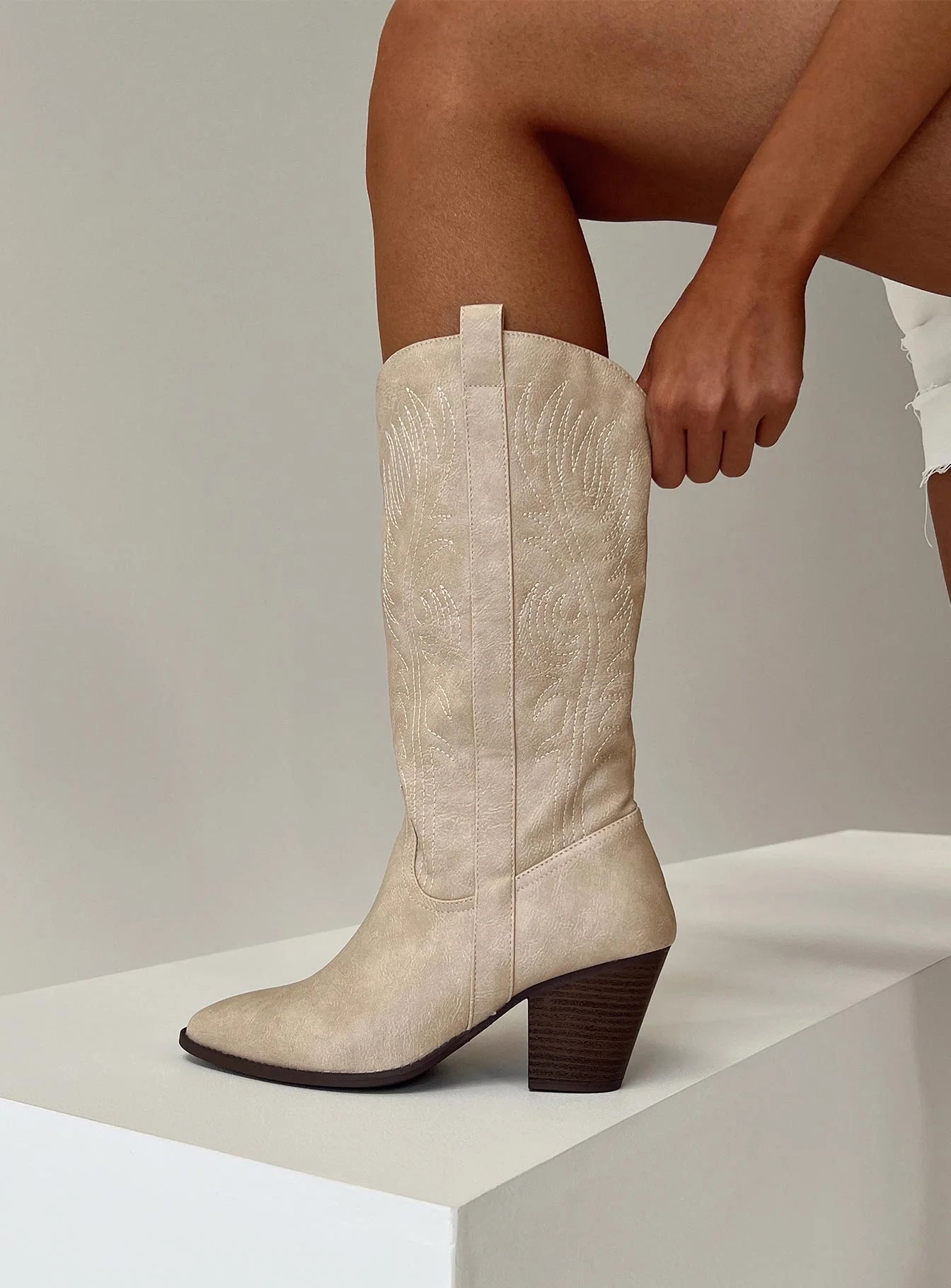 Zane Western Boot Stone