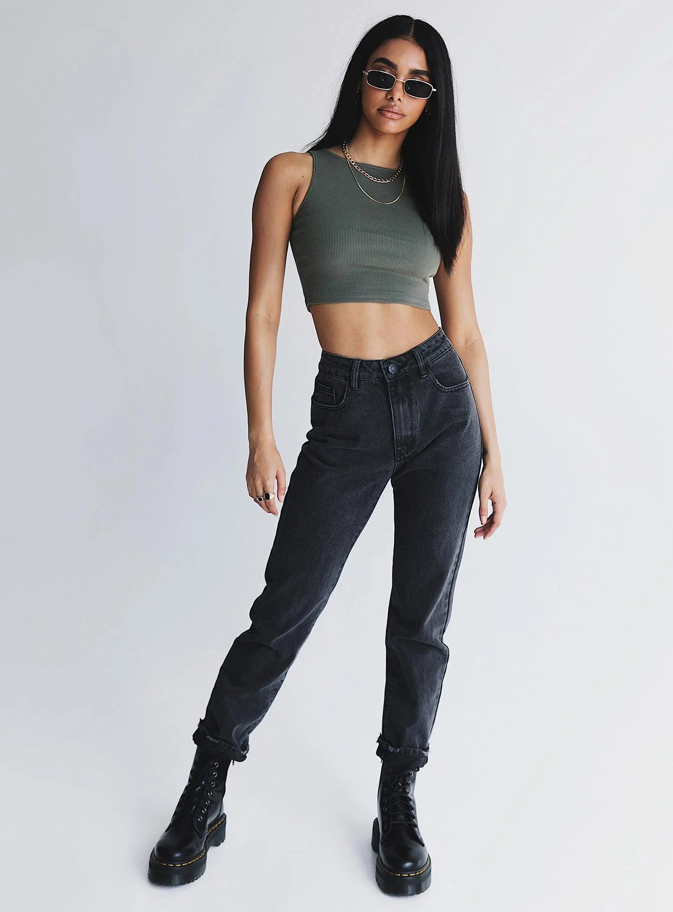 Darlington Crop Top Khaki Tall
