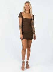 Charvi Mini Dress Brown