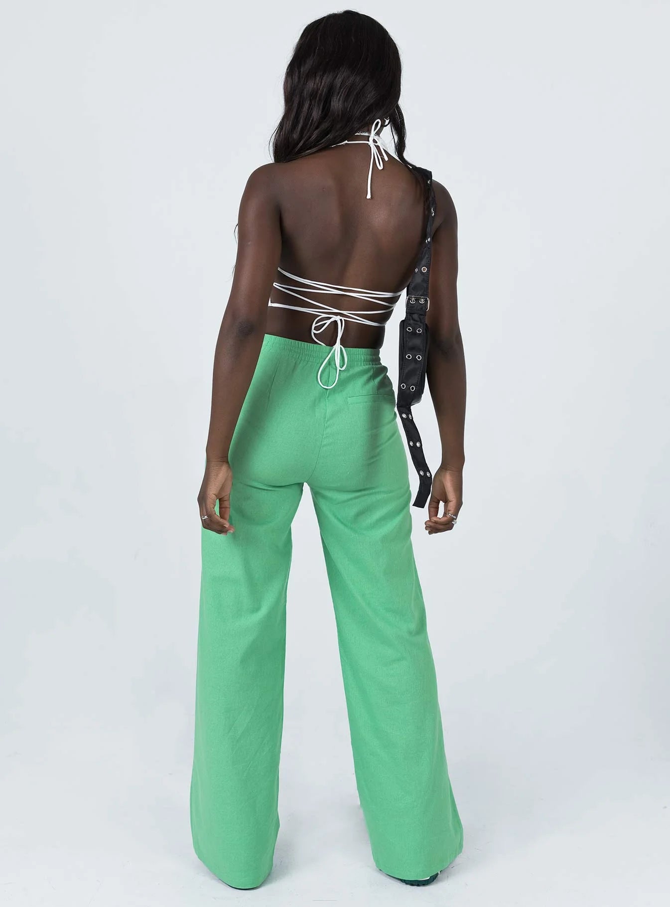Aubrie Wide Leg Pants Green
