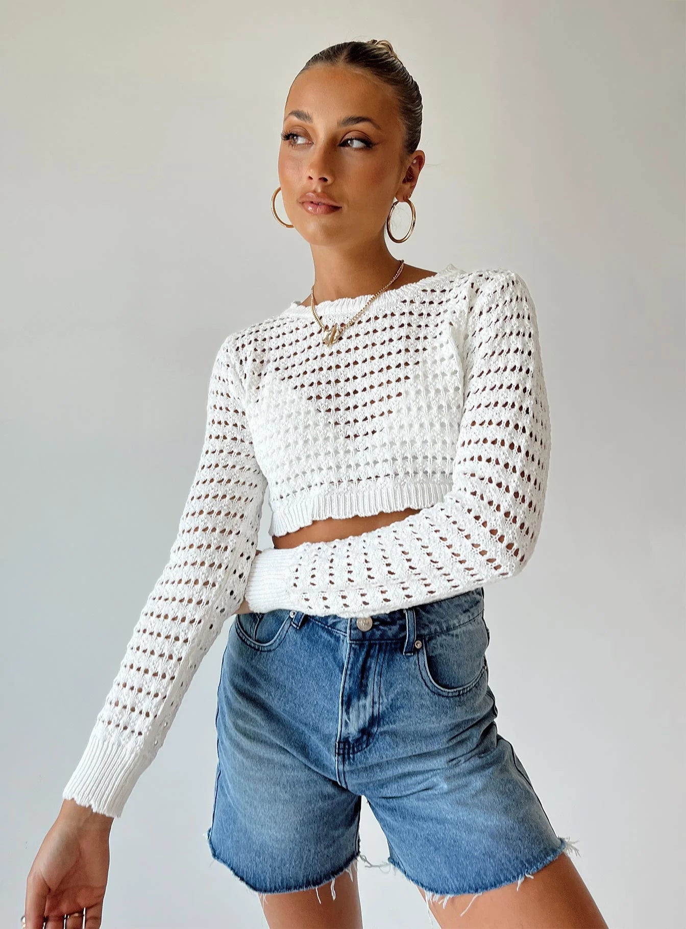 Terra Knit Sweater White