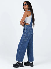The Ragged Priest Dude Overalls Mid Blue
