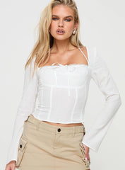 Talgada Long Sleeve Top White