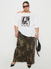 Kippa Off The Shoulder Tee White Curve