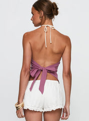 Carmelah Top Purple White