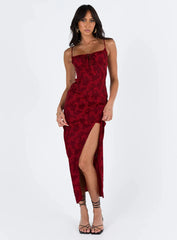Noda Maxi Dress Burgundy