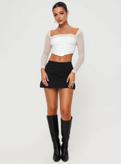 Haskins Long Sleeve Top White