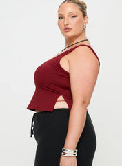 Rehna Top Burgundy Curve