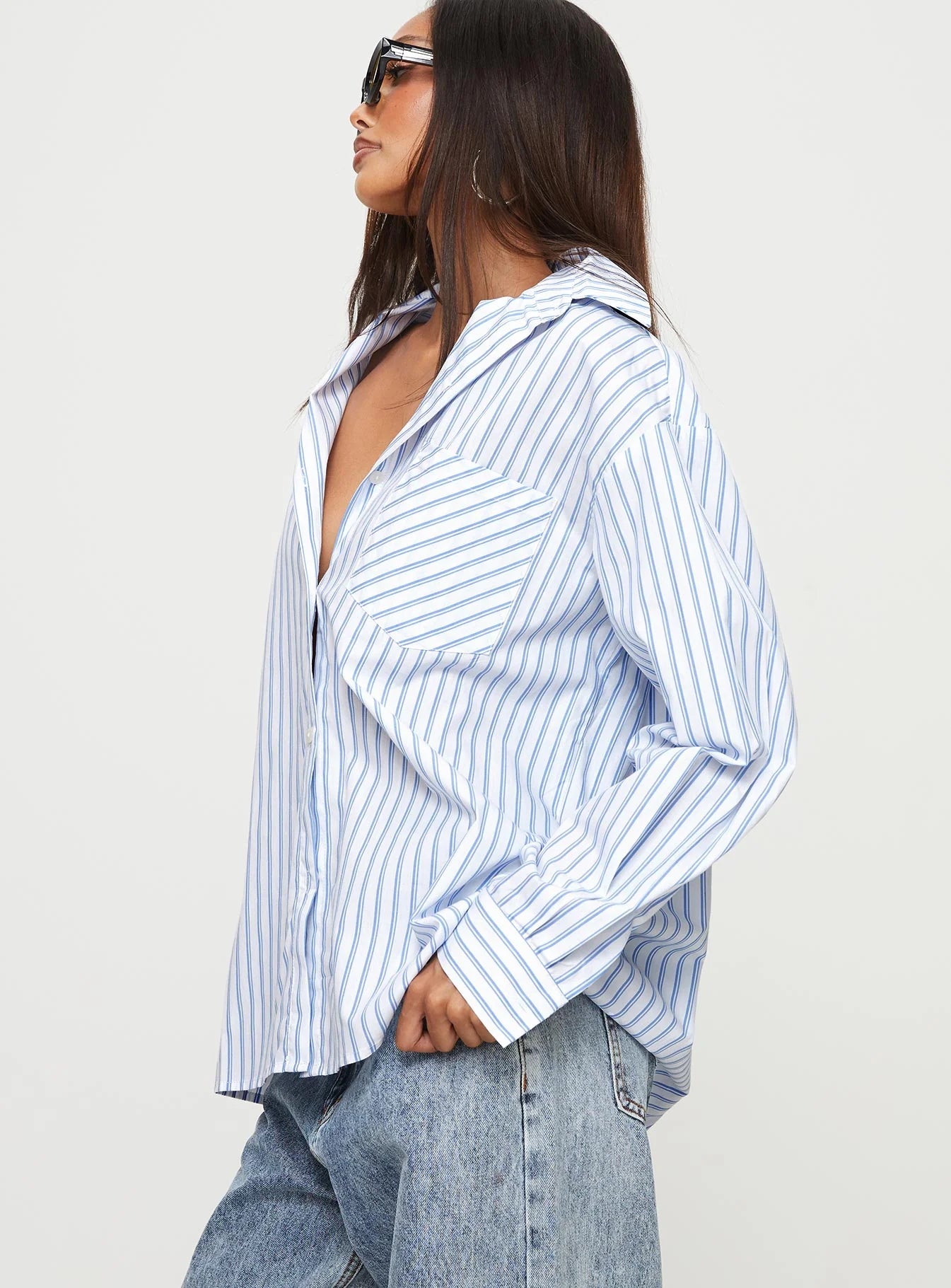 Laverne Stripe Shirt Blue / White