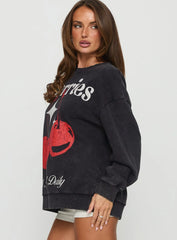 Hand Picked Graphic Jumper Black