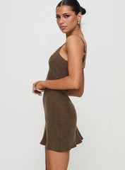 Laurette Mini Dress Brown