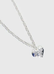Capree Chunky Heart Necklace Silver