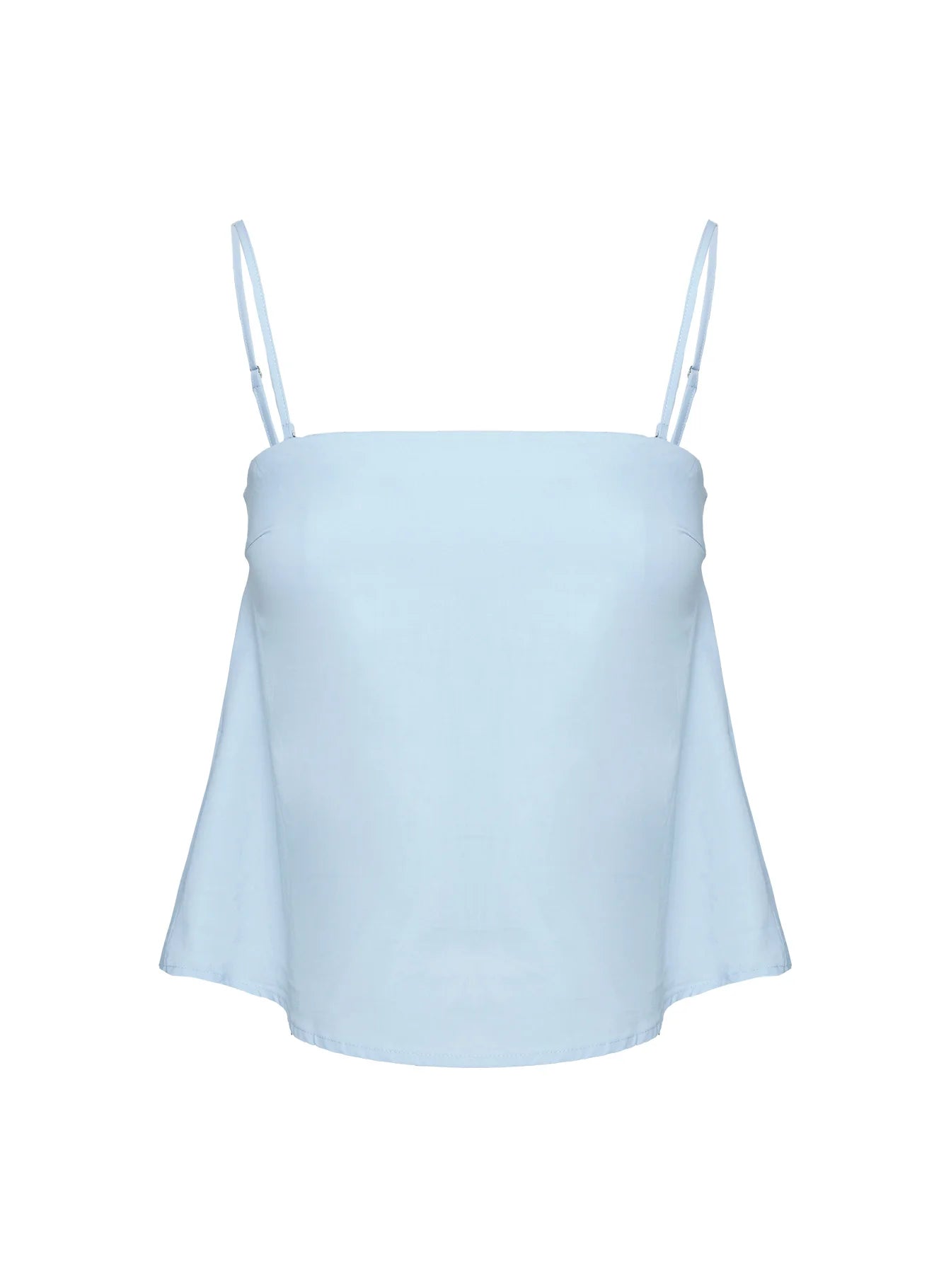 Trapeze Strapless Top Blue