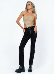 Valmont Strapless Top Beige