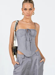Del Gato Corset Top Grey