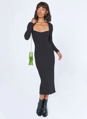 Nolan Midi Dress Black Tall