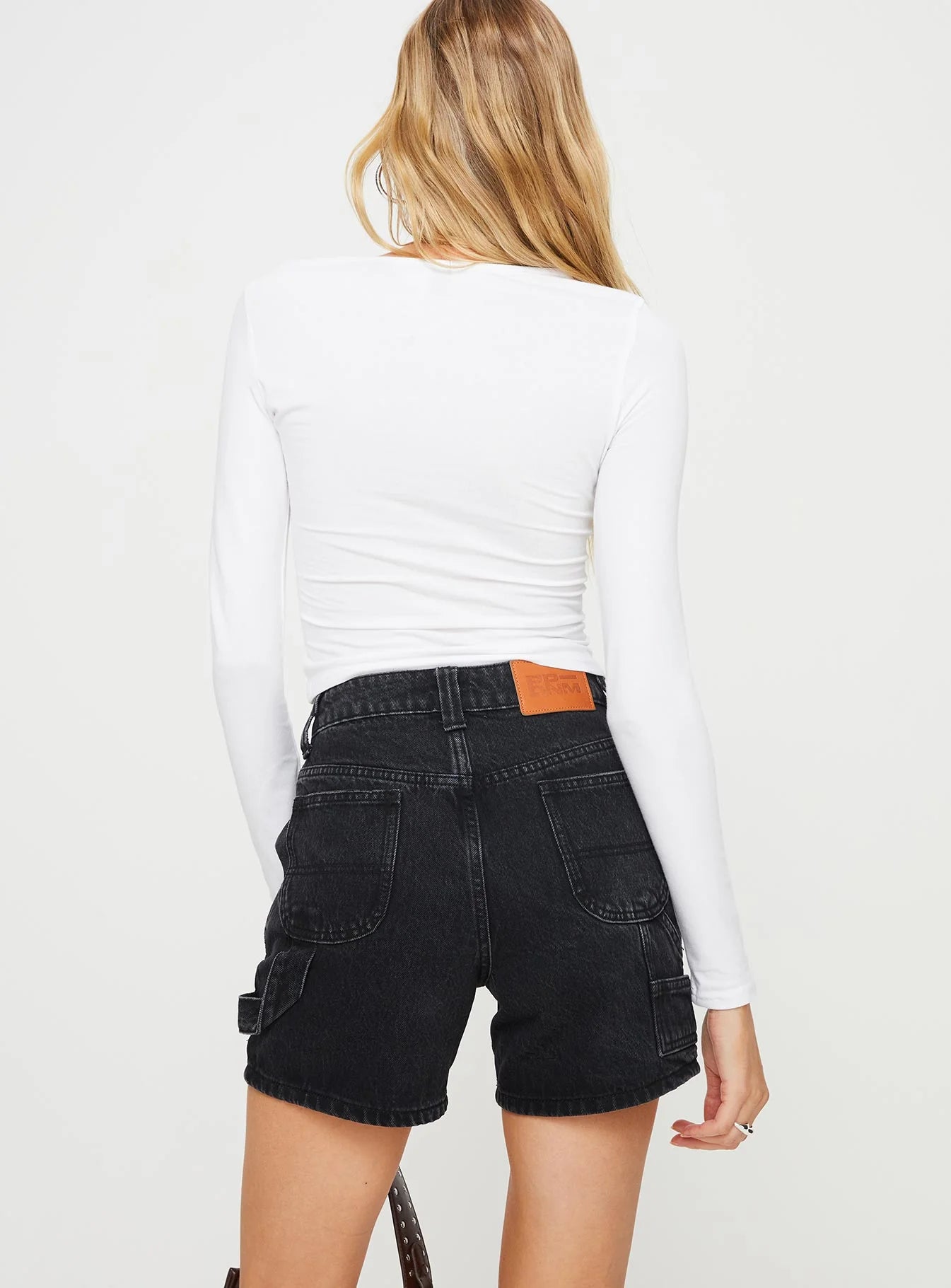Lou Carpenter Denim Shorts Washed Black Lower Impact