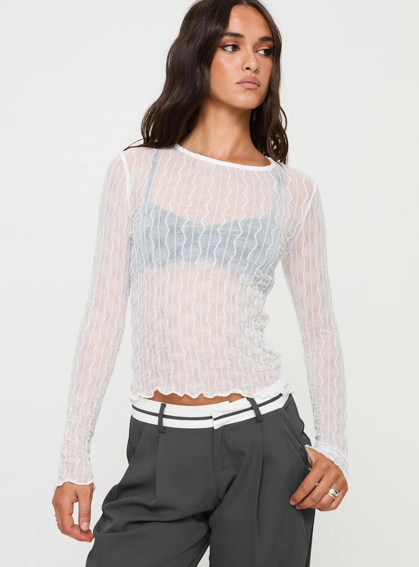 Macgraw Long Sleeve Top White