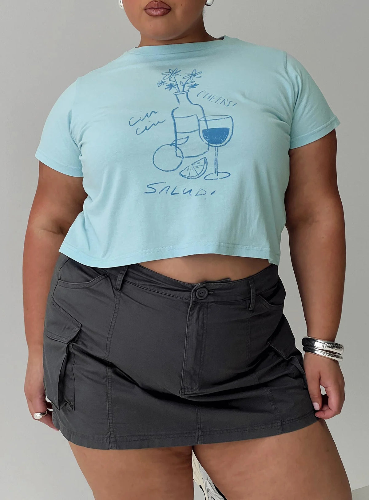 Cheers To You Tee Blue Curve
