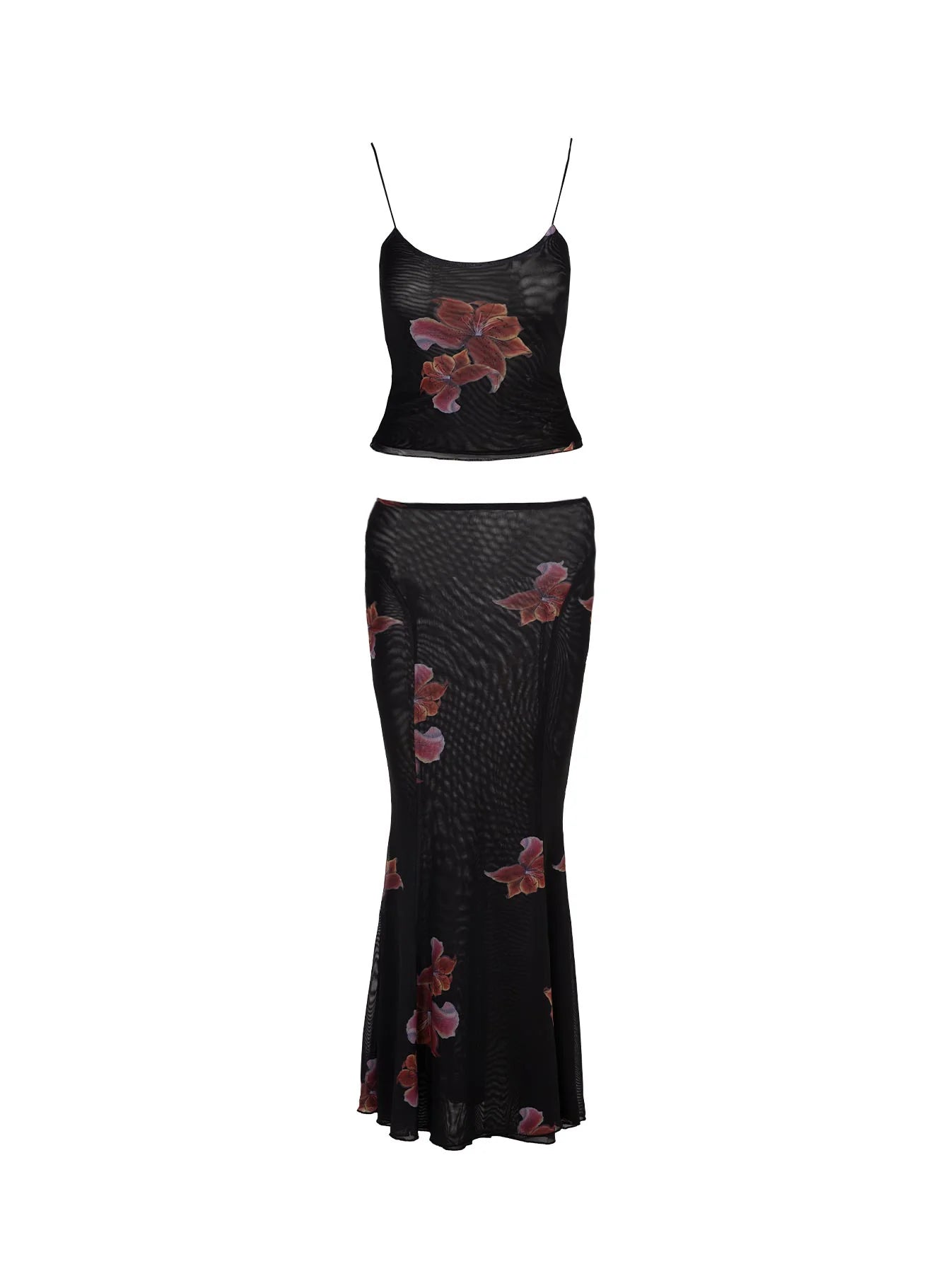 Brookie Mesh Set Black Floral