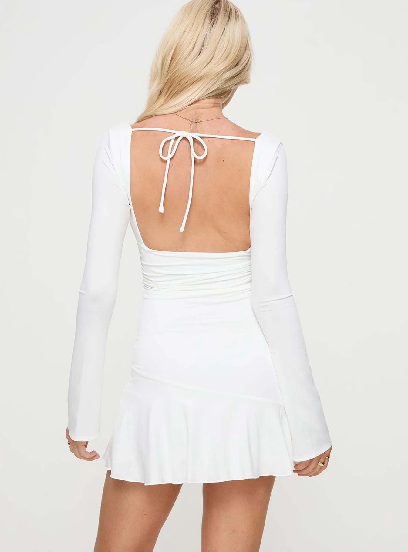 Sybella Long Sleeve Mini Dress White