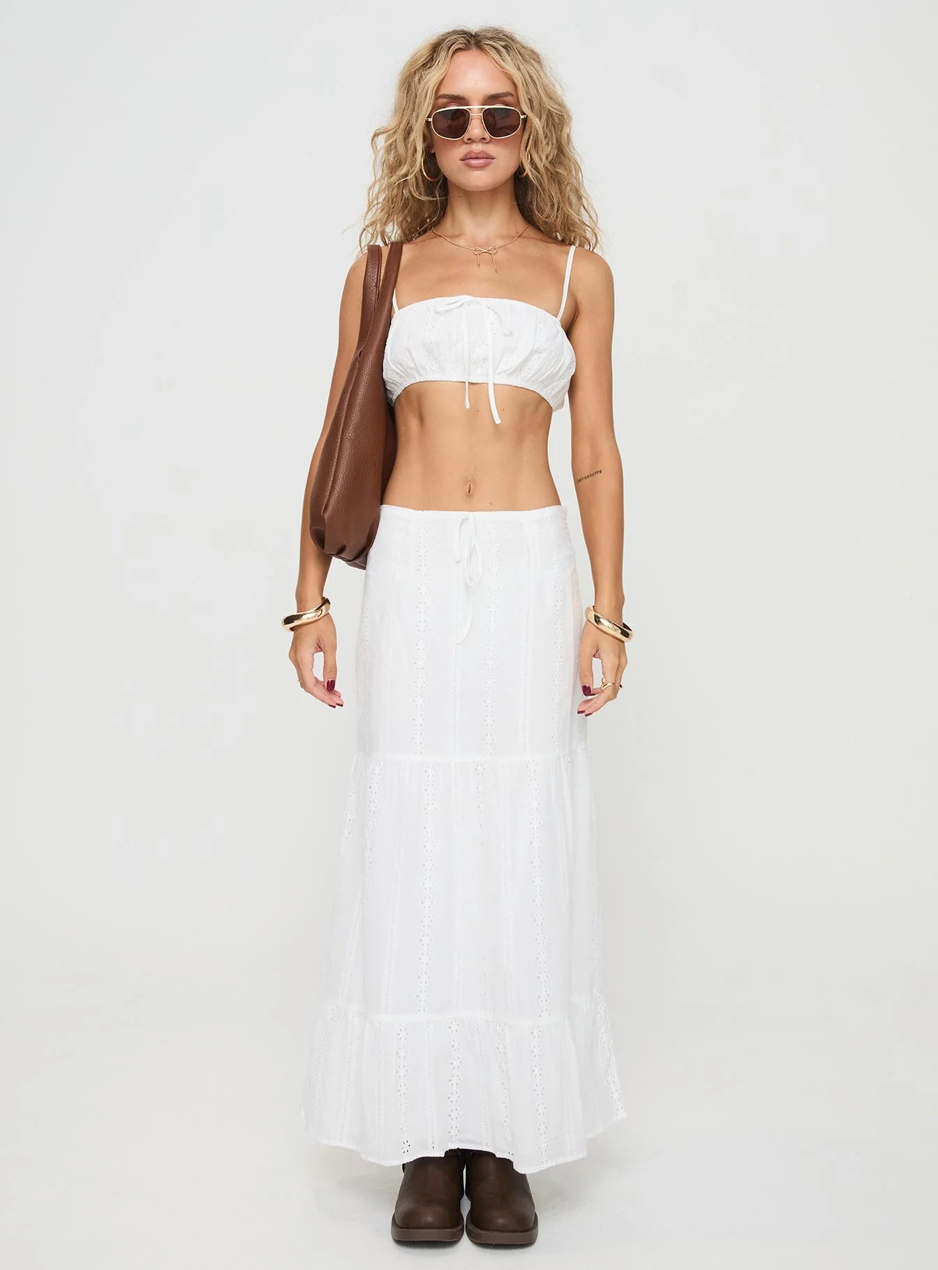 Arla Broderie Maxi Set White