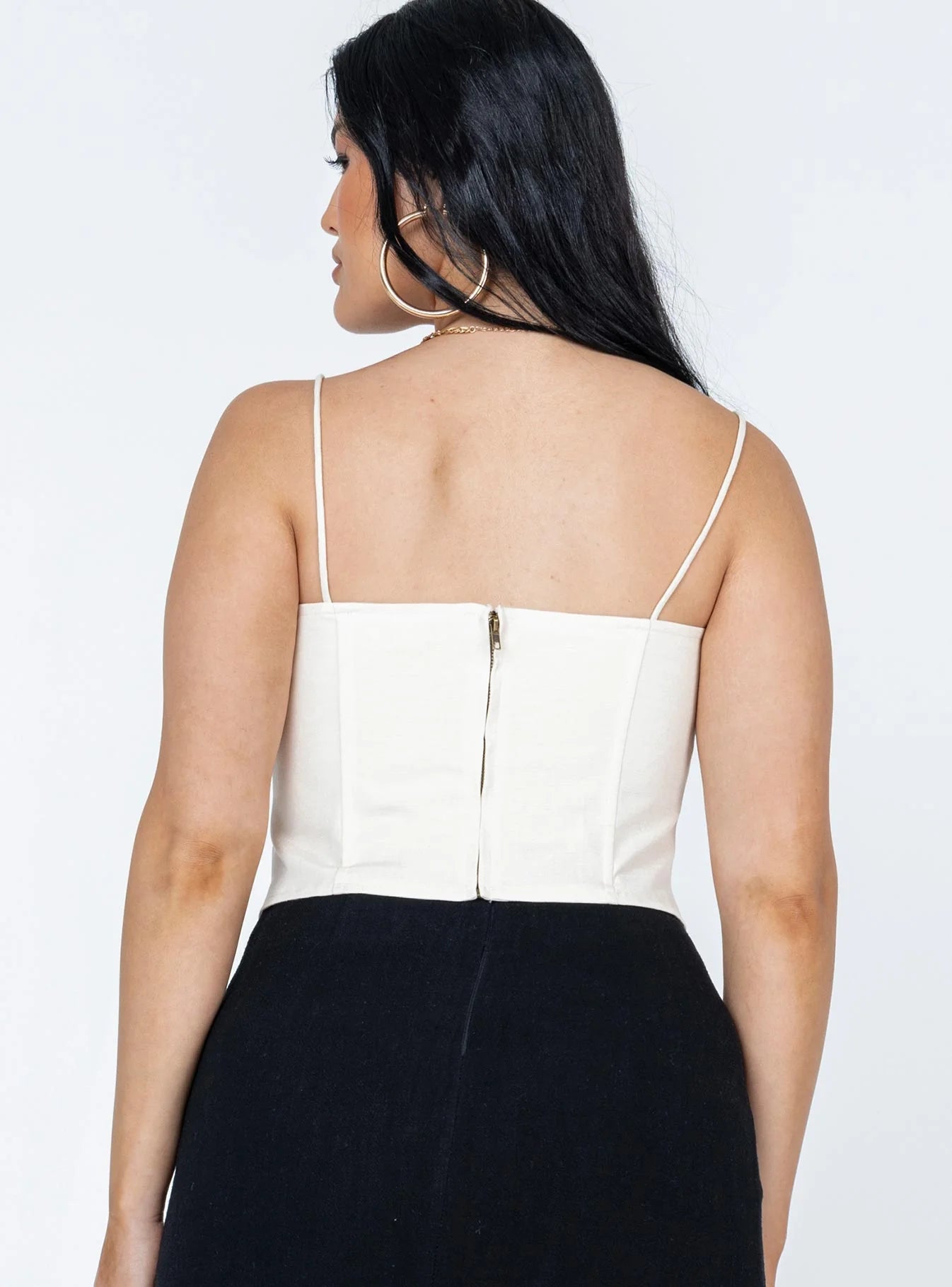 Del Gato Corset Top Off White