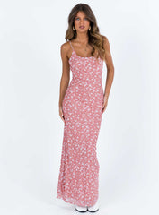 Knox Maxi Dress Pink Floral