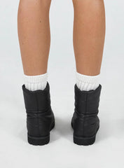 Higgins Quilted Ankle Boots Black