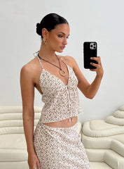 Chantria Top Cream Floral