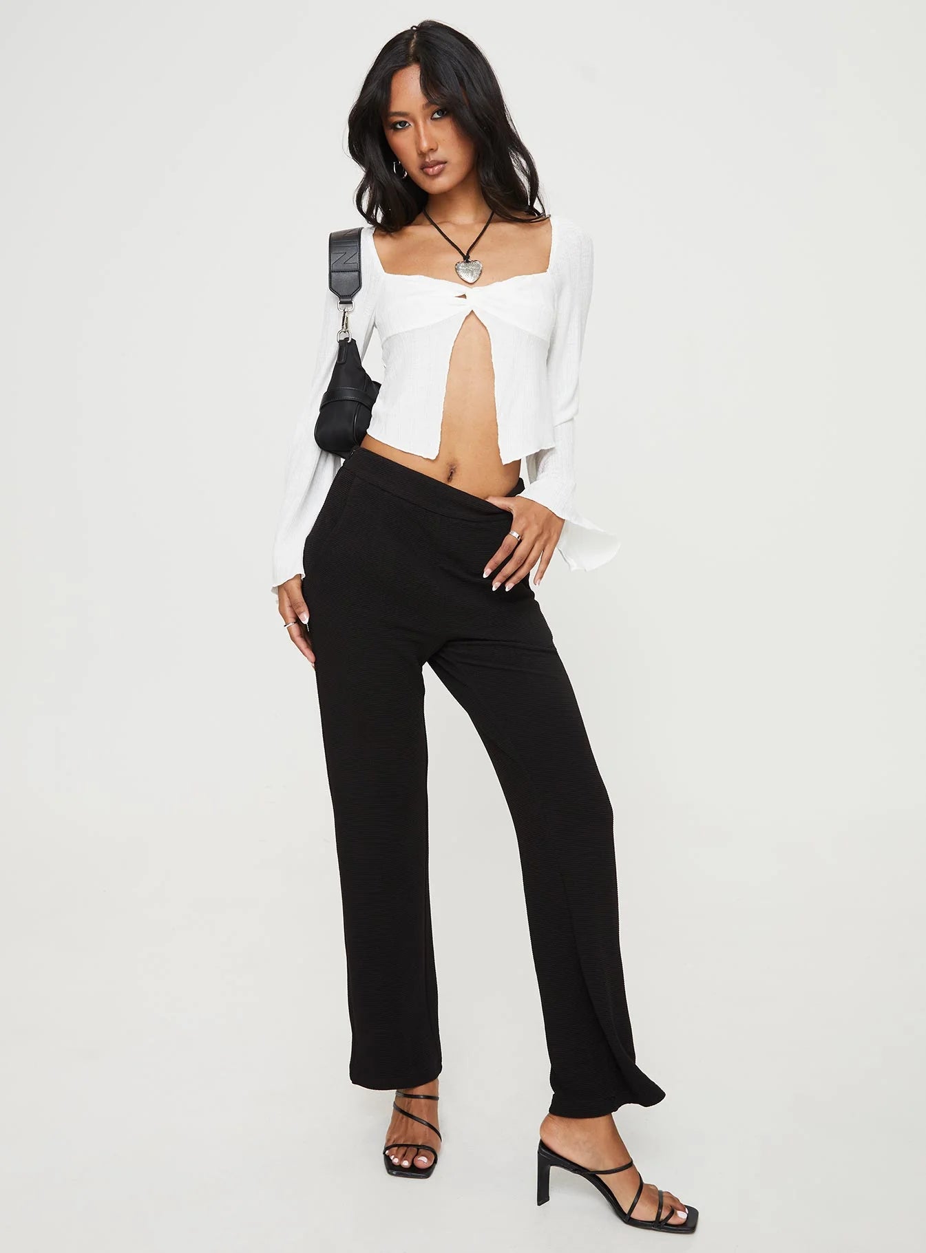 Mani Top Long Sleeve White