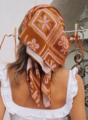 Vittorio Head Scarf Rust / Pink