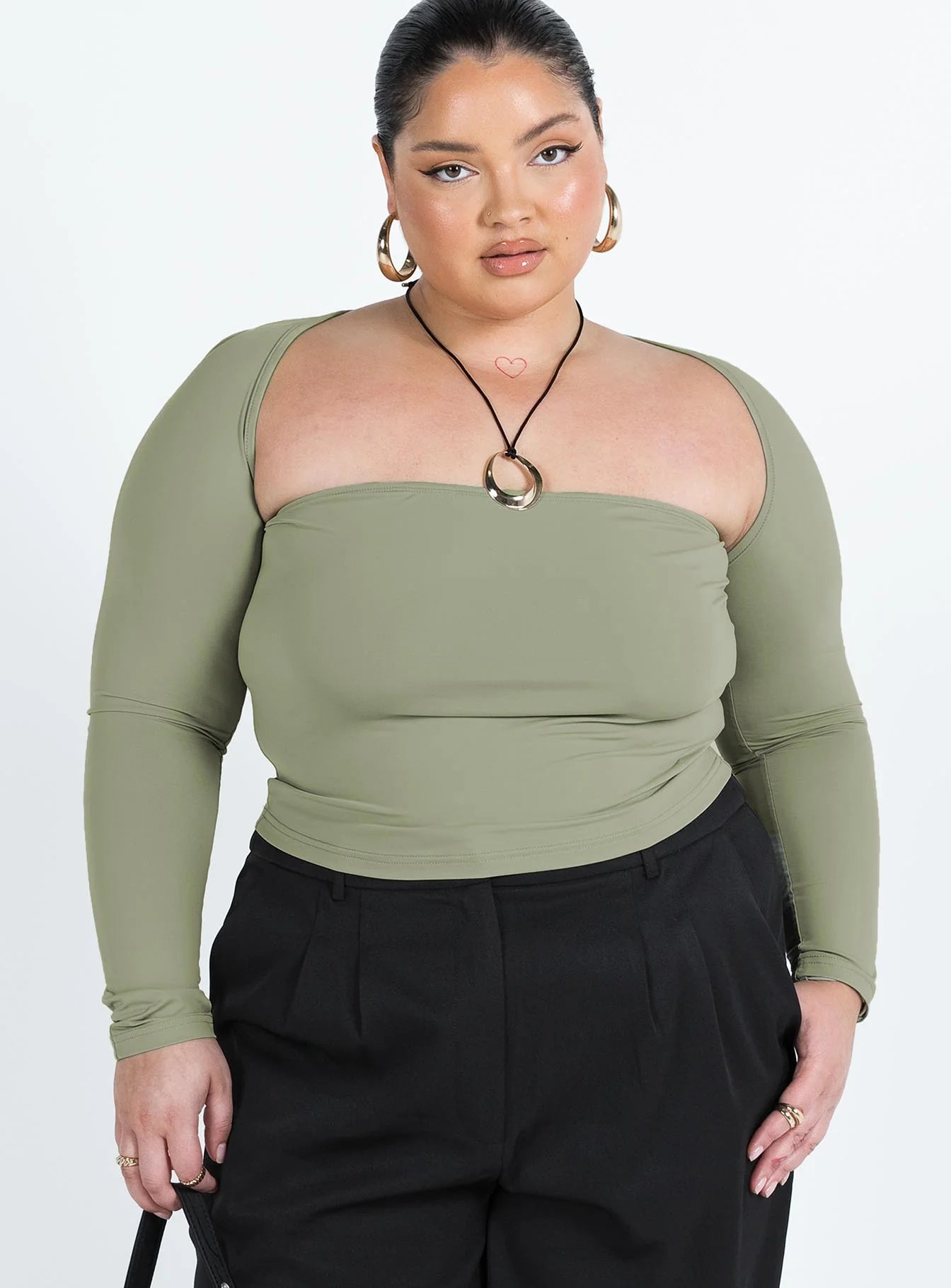 Moran Two Piece Bolero Top Sage Curve
