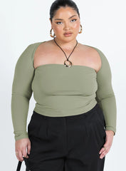 Moran Two Piece Bolero Top Sage Curve
