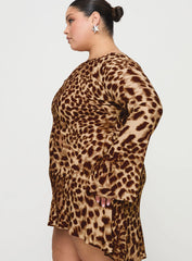Halo Bias Mini Dress Leopard Curve