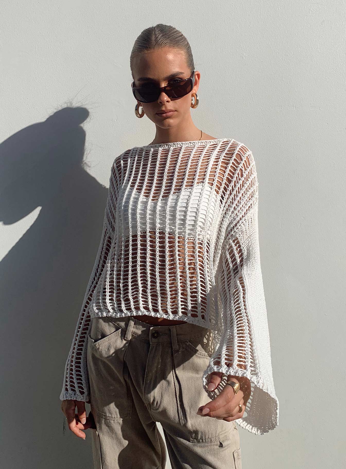 The Kennedy Sweater White