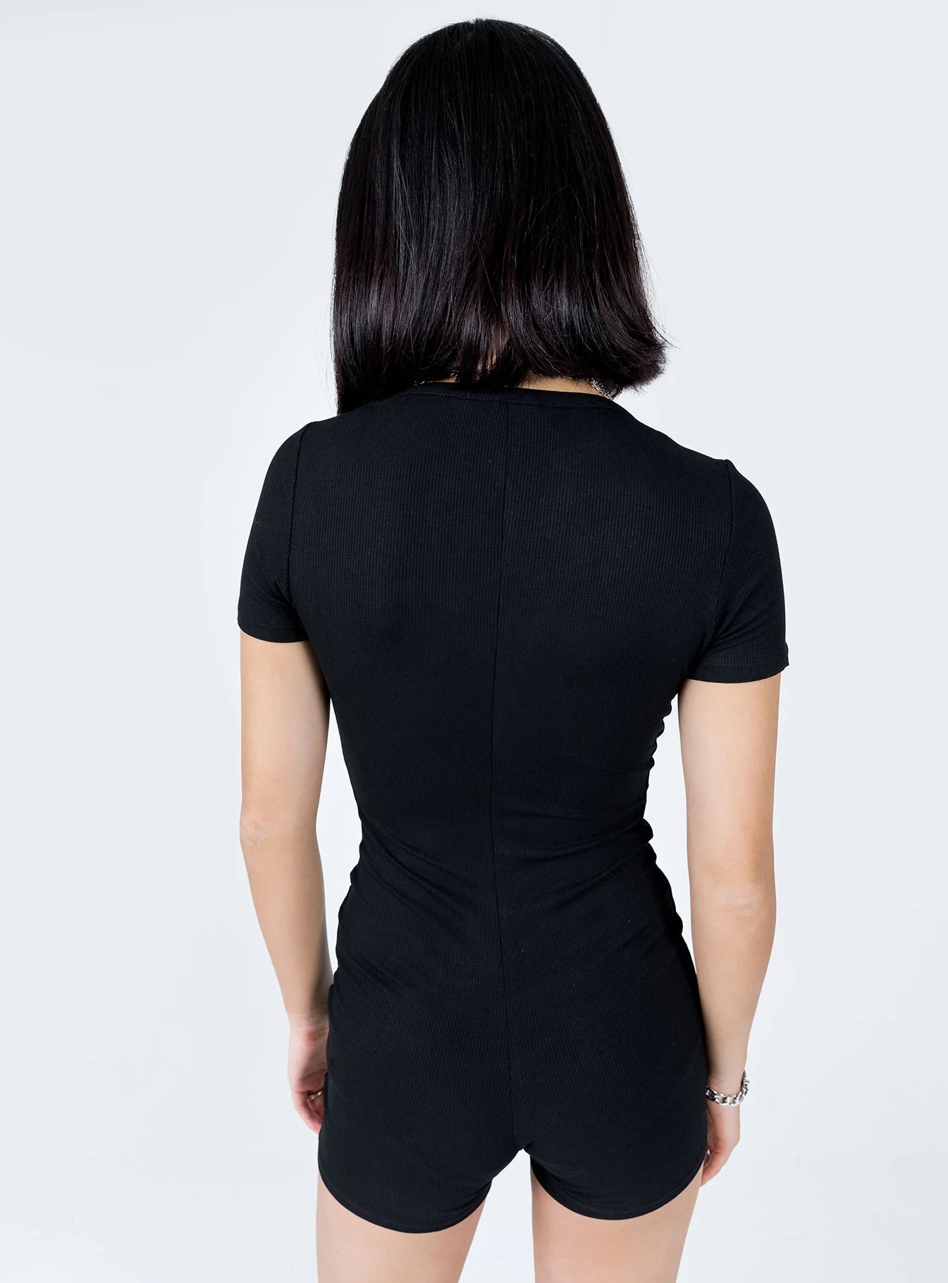 Angel Short Sleeve Romper Black