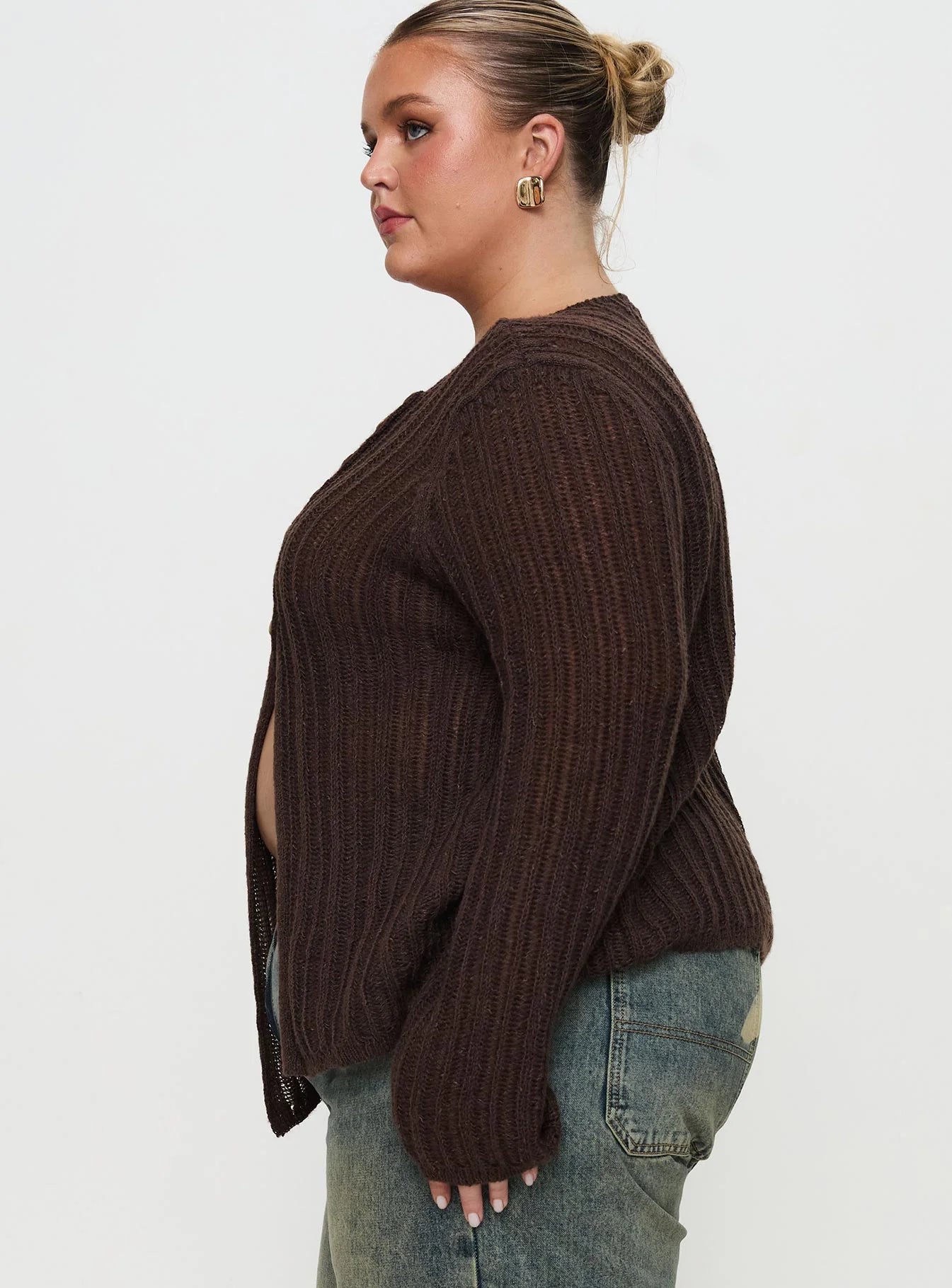 Lenker Knit Jumper Brown Curve