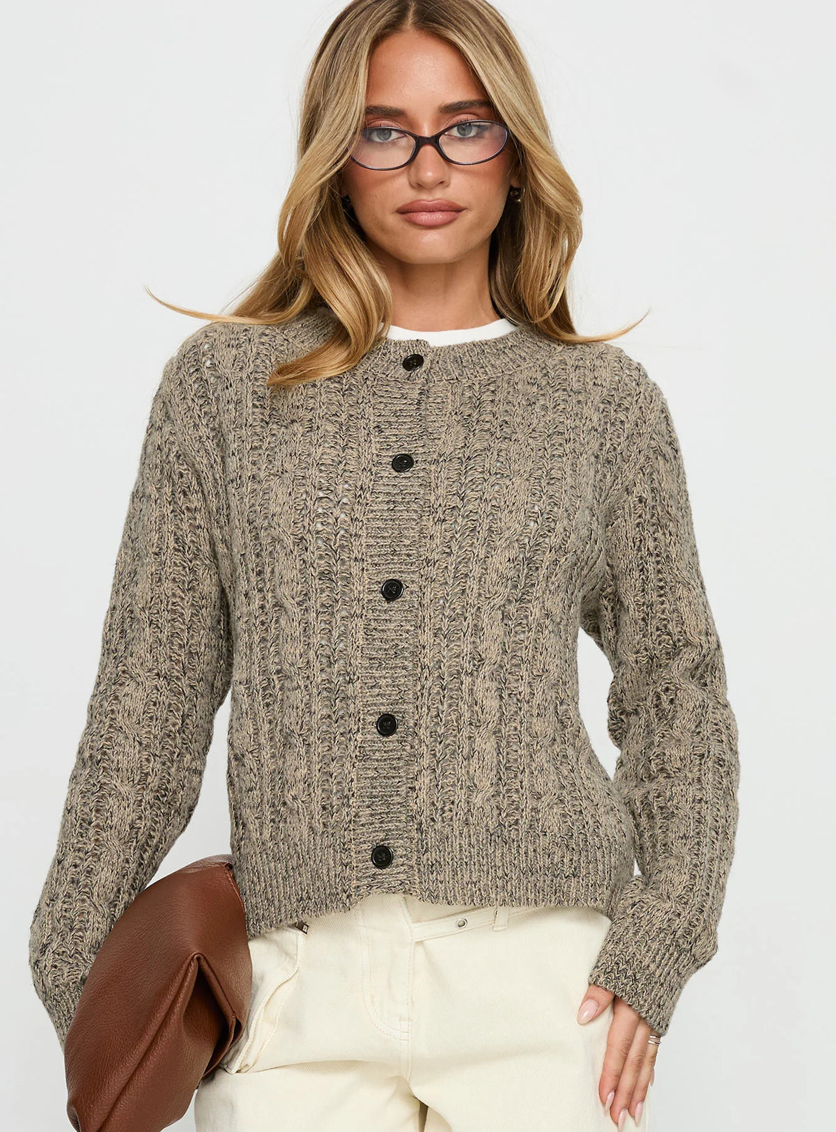 Kaytee Button Up Knit Cardigan Grey