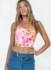 Waverly Strapless Top Pink