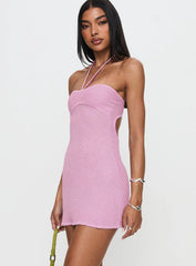 Odeya Halter Mini Dress Pink