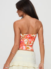 Get Him Back Top Orange Floral